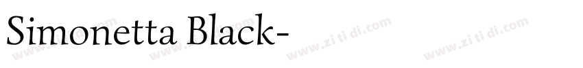 Simonetta Black字体转换